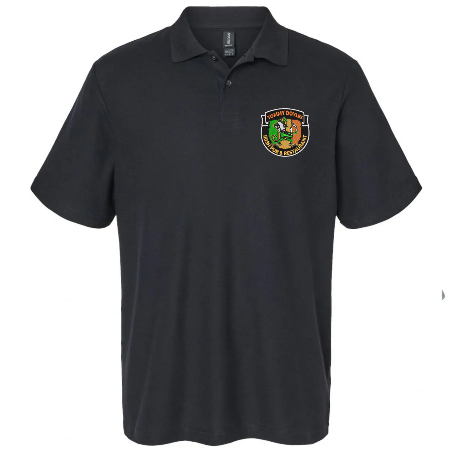 Embroidered Button Polo