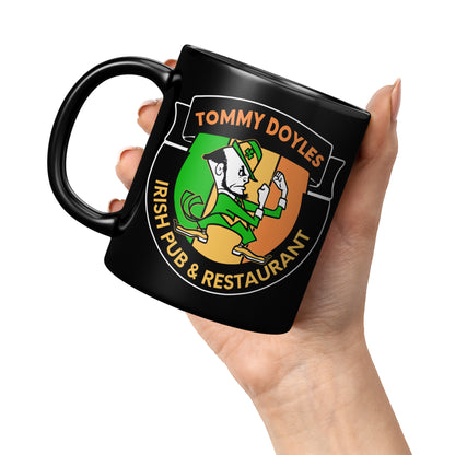Tommy Doyles 11oz black  coffee mug